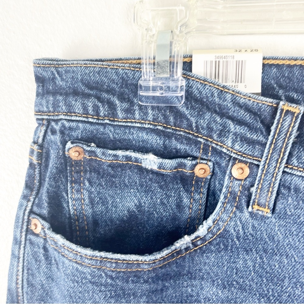 LEVI’S High Rise Button Fly Wedgie Straight Premium Denim Blue Jeans, Size 32 - Picture 11 of 16